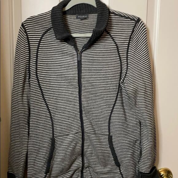 Eddie Bauer striped sweater zip up medium - Picture 4 of 10